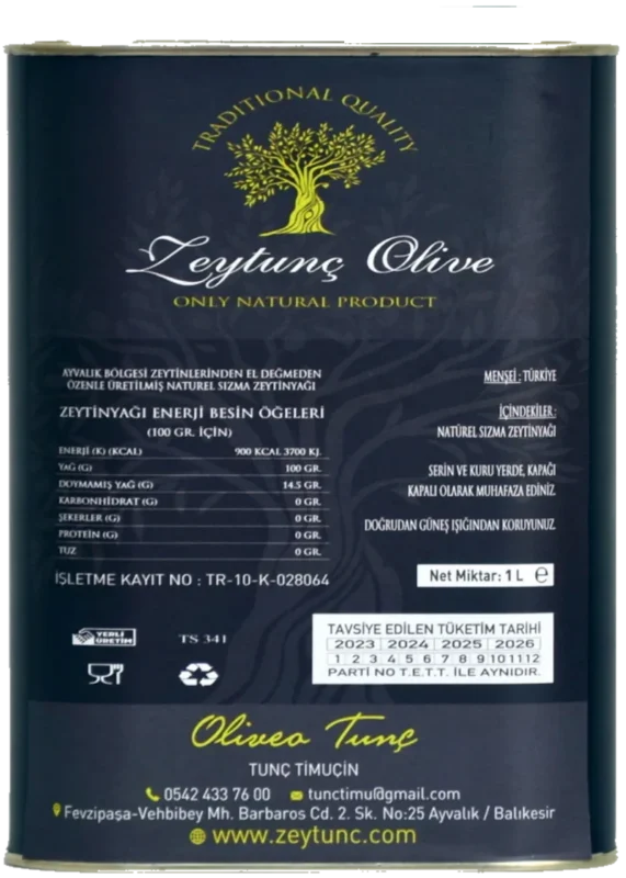 Ayvalık erken hasat zeytinyağı 1 lt 2025 Ekim sıkımı Zeytunç